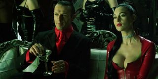 The Matrix Revolutions The Merovingian and Persephone having a drink at Club Hel