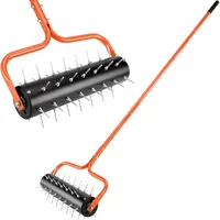 Senjoys Rolling Lawn Aerator, 21 inch