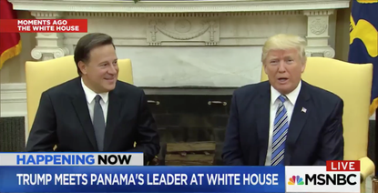 Panamanian President Juan Carlos Varela and U.S. President Donald Trump.