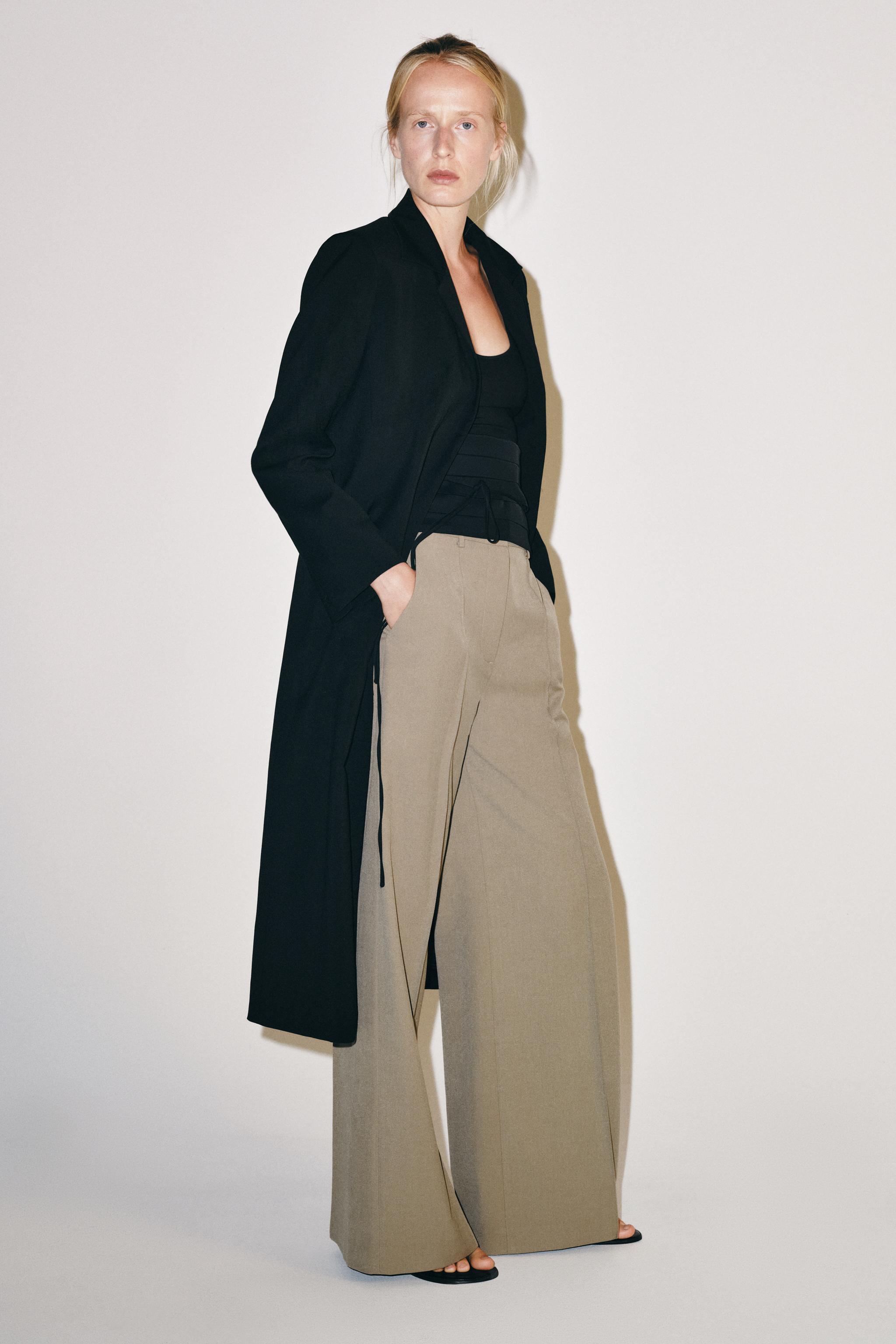 Zw Collection Wide-Leg Trousers - Mink - Xs