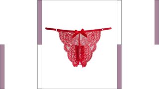 Ann Summers Vibrating Red Crotchless Knickers