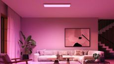 Philips Hue Surimu ceiling light installed in a lounge