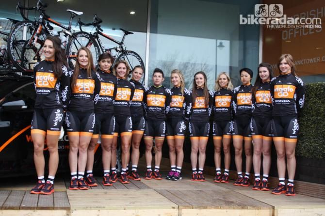 The full Wiggle Honda Women's Pro Cycling team