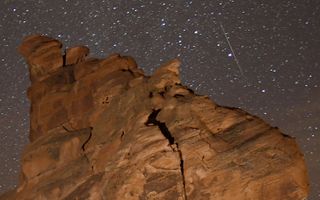 Geminids over Valley of Fire State Park, Nevada