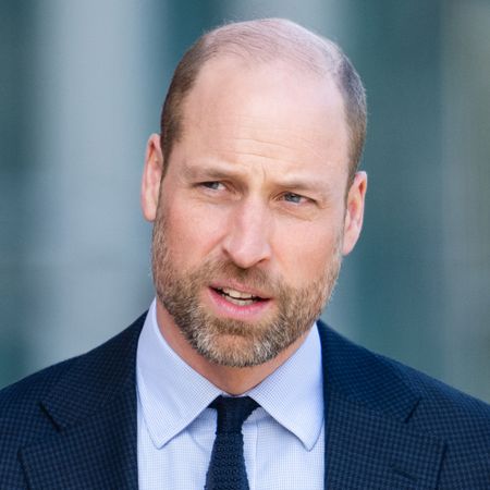 Prince William wearing a blue suit 