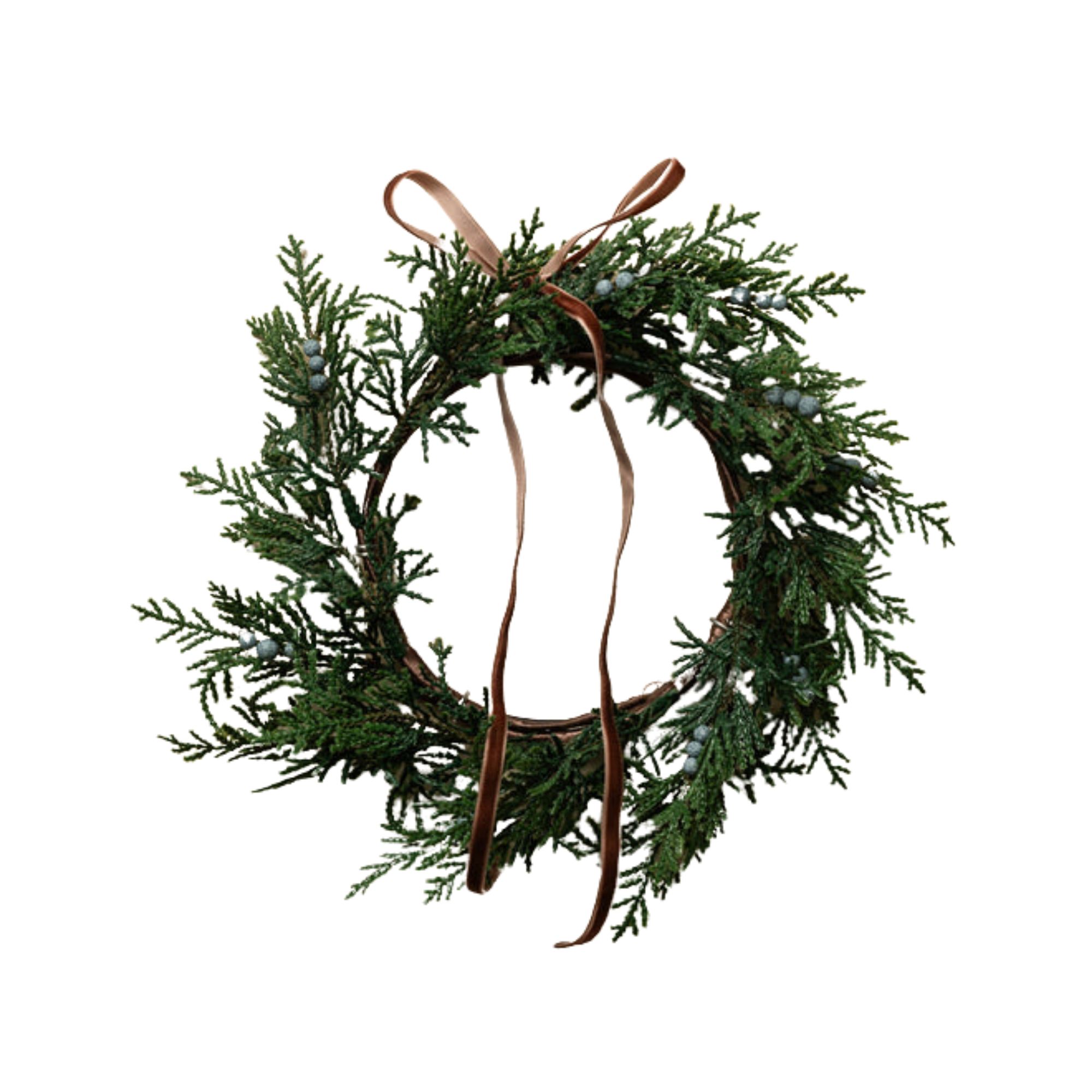 a green Christmas wreath