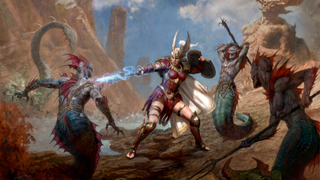 Artwork depicting Diablo 4's new Amazon class.