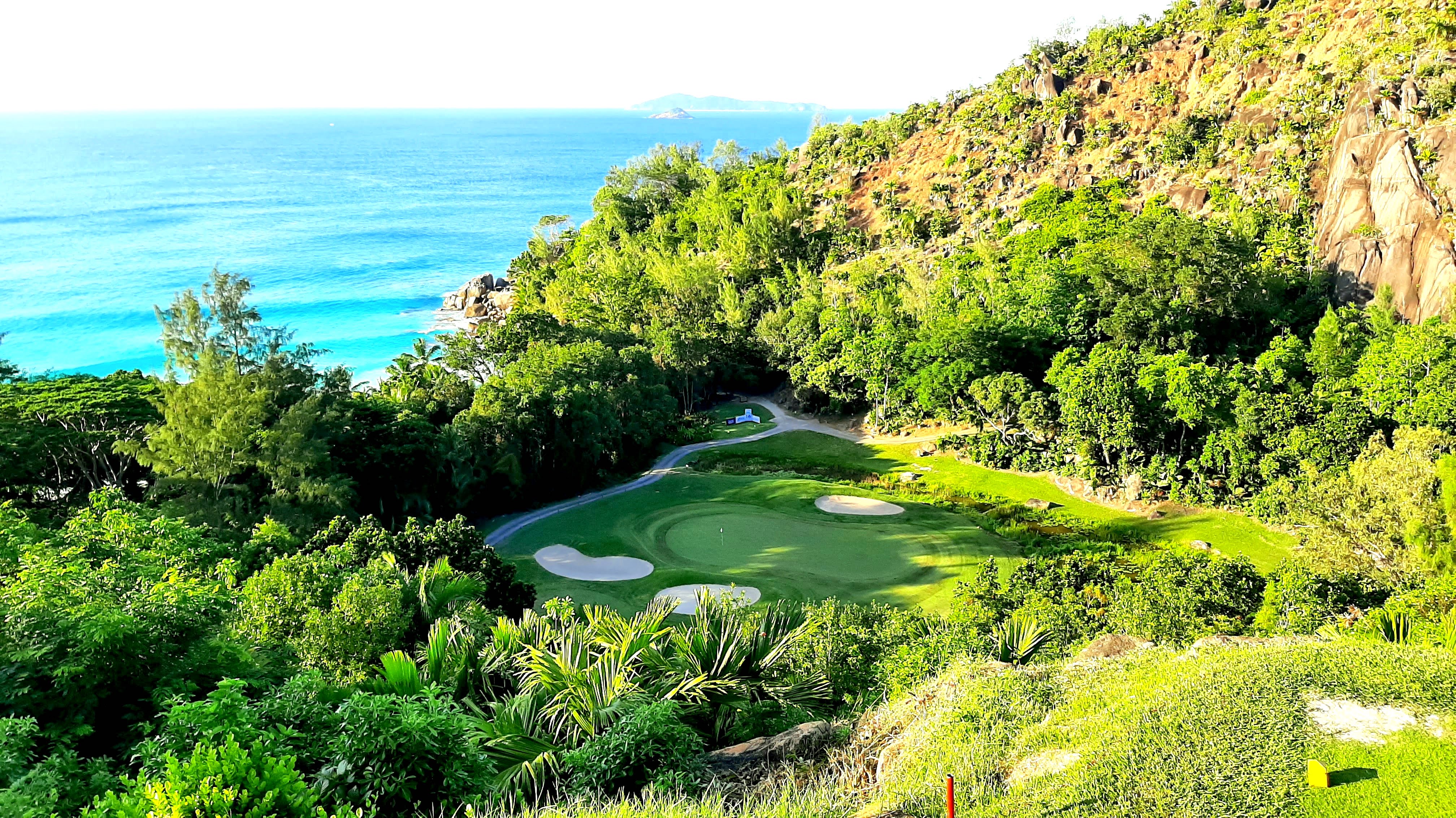 The 15th hole at Constance Lemuria in the Seychelles