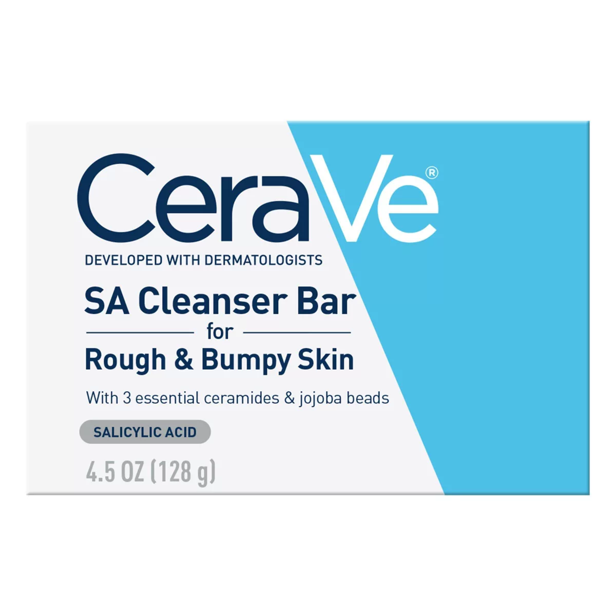 Cerave Sa Body Exfoliating Cleanser Bar for Rough &amp;amp; Bumpy Skin- 4.5oz: Contains Salicylic Acid, Contains Ceramides, Normal Skin