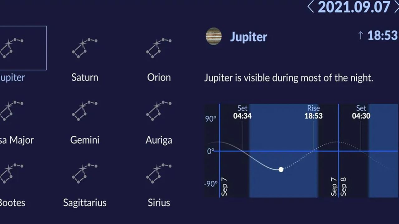 Screenshot of the Star Walk 2 app