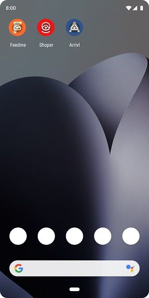 Cloud icons on apps that have been auto-archived.