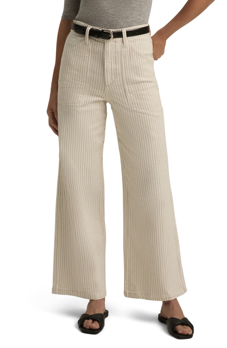 The Mischa Pinstripe Utility Wide Leg Jeans