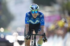 Marlen Reusser of Switzerland and Team Movistar crosses the finish line during the 5th Tour de France Femmes 2026, Stage 8 a 171.9km stage from Sisteron to Nice