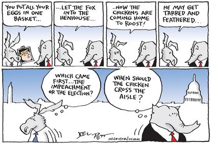 Political Cartoon U.S. Trump Impeachment Election