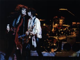 Black and blue, the Stones on stage at Earls Court in 1976