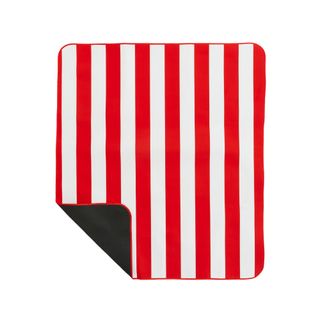 Red striped picnic blanket H&M