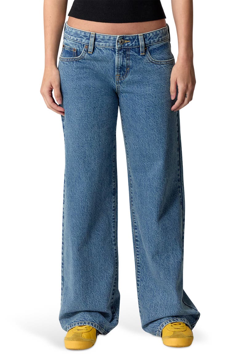 Zoe Low Rise Girlfriend Wide Leg Jeans
