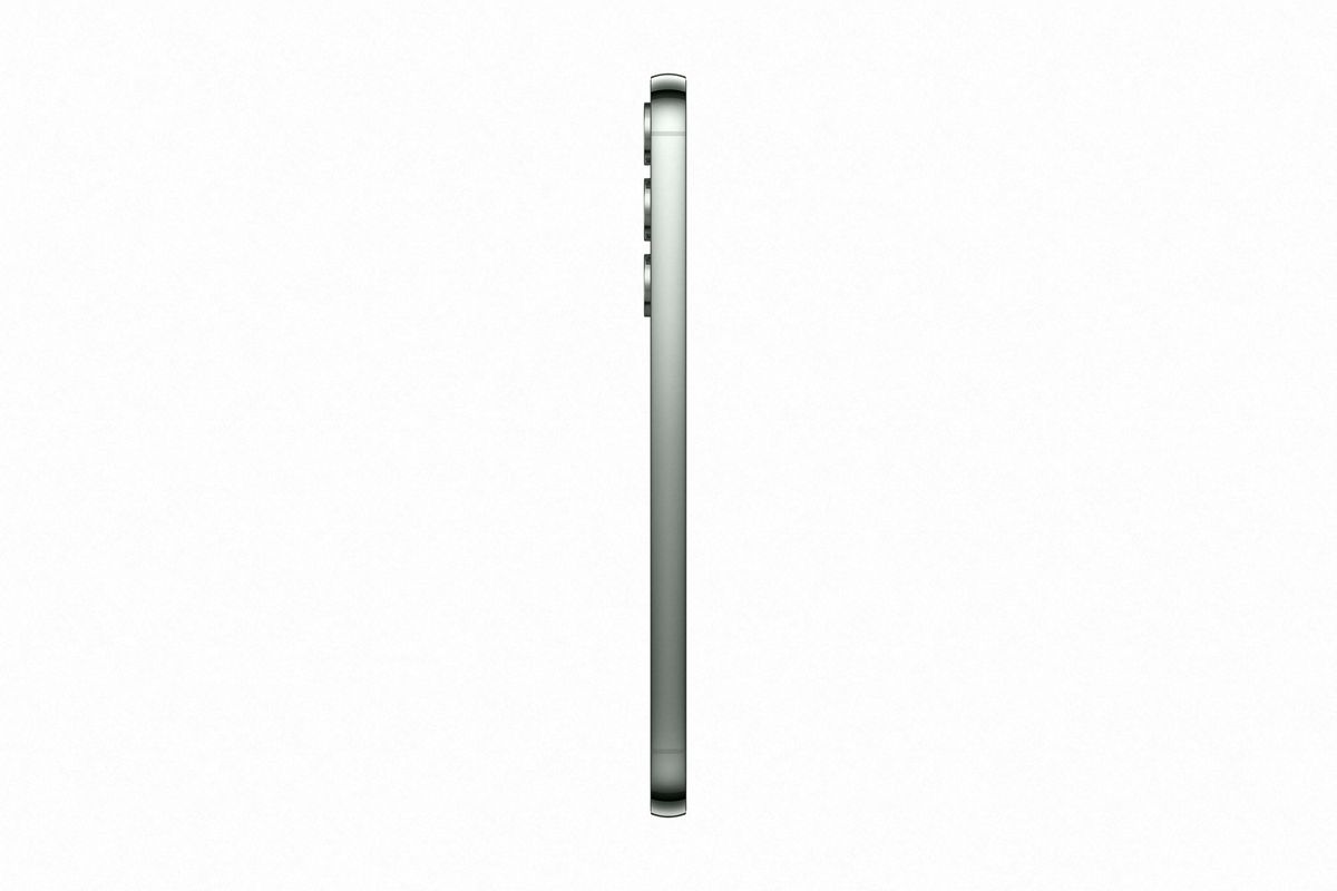 Official press images of the Galaxy S23 Plus, in Green, from the side