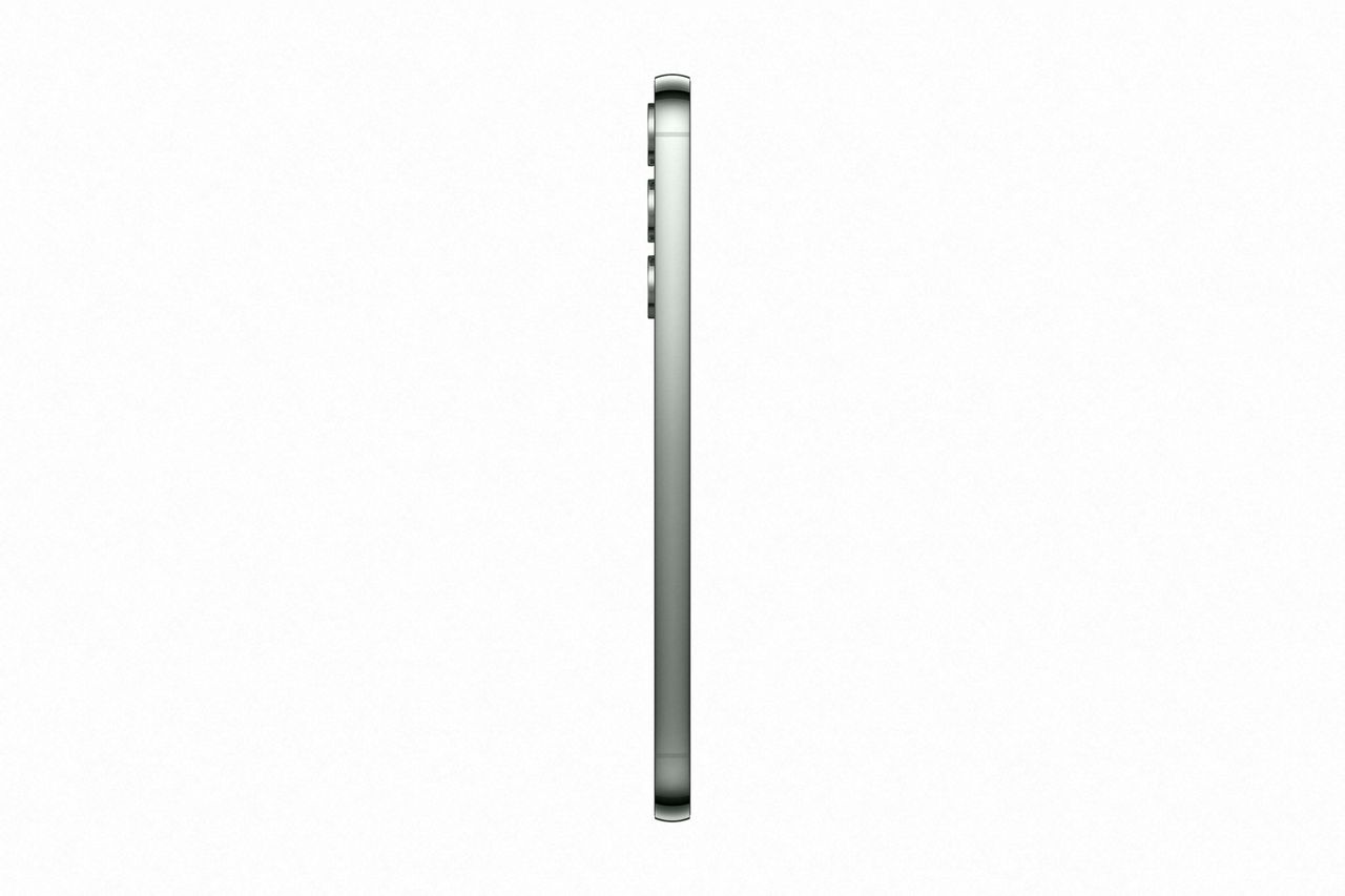Official press images of the Galaxy S23 Plus, in Green, from the side