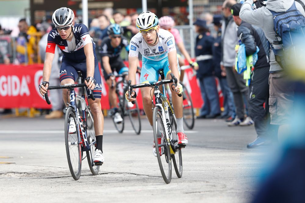 Sebastien Reichenbach (IAM Cycling) finished just ahead of Fabio Aru (Astana)