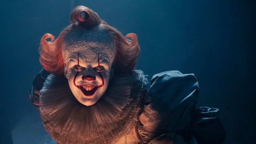 Bill Skarsgård as Pennywise the Clown in IT: Welcome to Derry