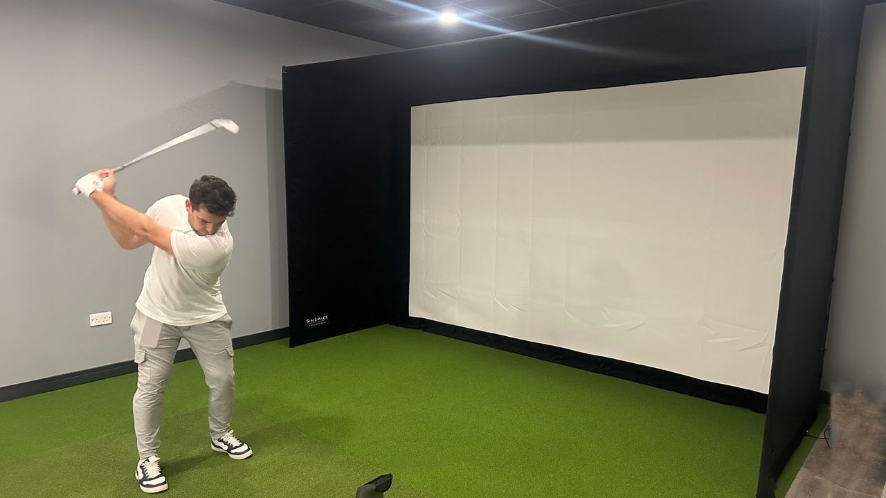 Photo of the SimSpace Golf Simulator Enclosure