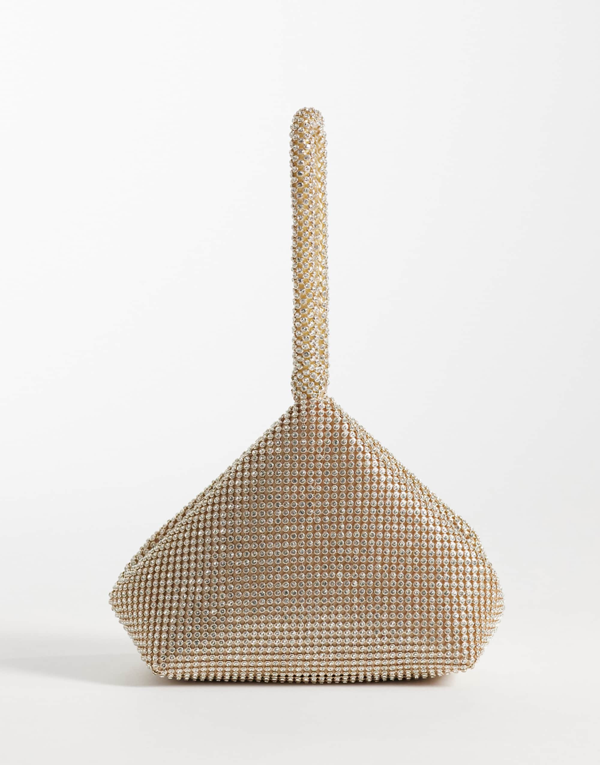 Asos Design Chainmail Mini Clutch Purse in Gold