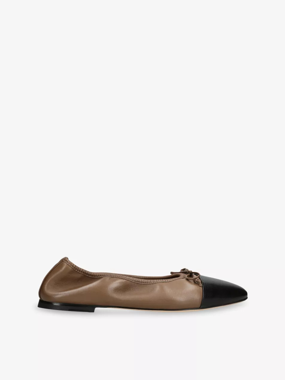 Gala Toe-Cap Leather Ballet Flats - Eur 36 / 3 Uk Women