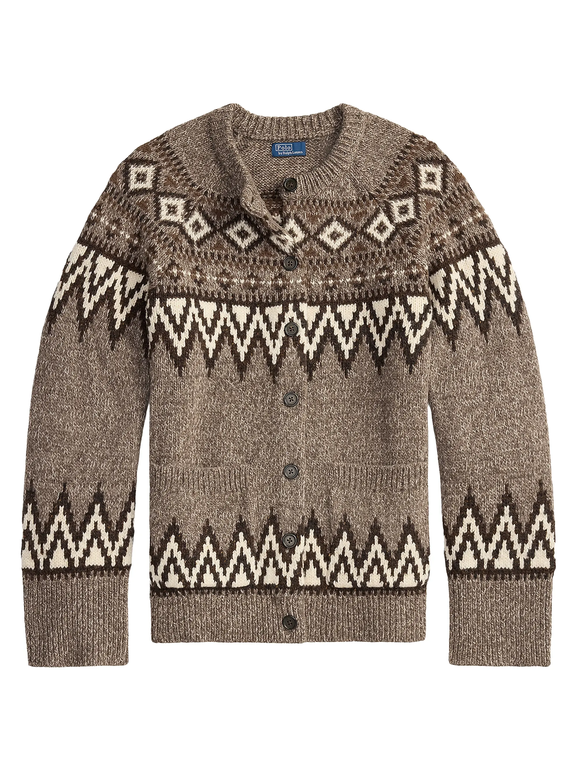 Fair Isle-Inspired Wool-Blend Cardigan