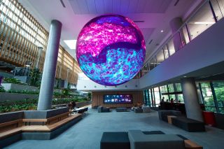 An LED sphere by Planar offers the ultimate wow factor and research tool for educational training at Queensland University of Technology.