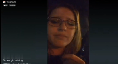 Screenshot of Periscope live stream posted by Marie Beall.
