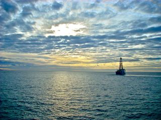 The Joides Resolution heads to sea from the Azores to drill sediments on IODP Expedition 339. Most of the Earth's organic carbon is stored in seafloor sediments. 