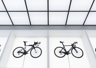 Wall-mounted bikes