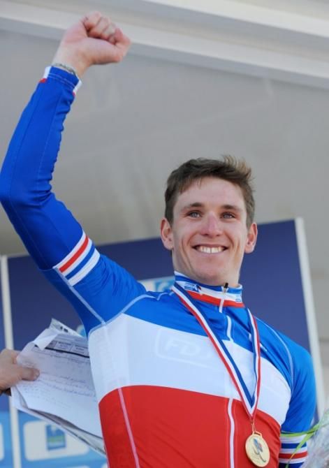 Arnaud Demare on the podium