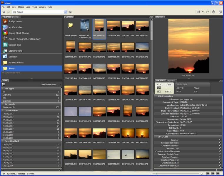 Step 1: Bridge CS3 is a powerful tool for managing and sorting files.
