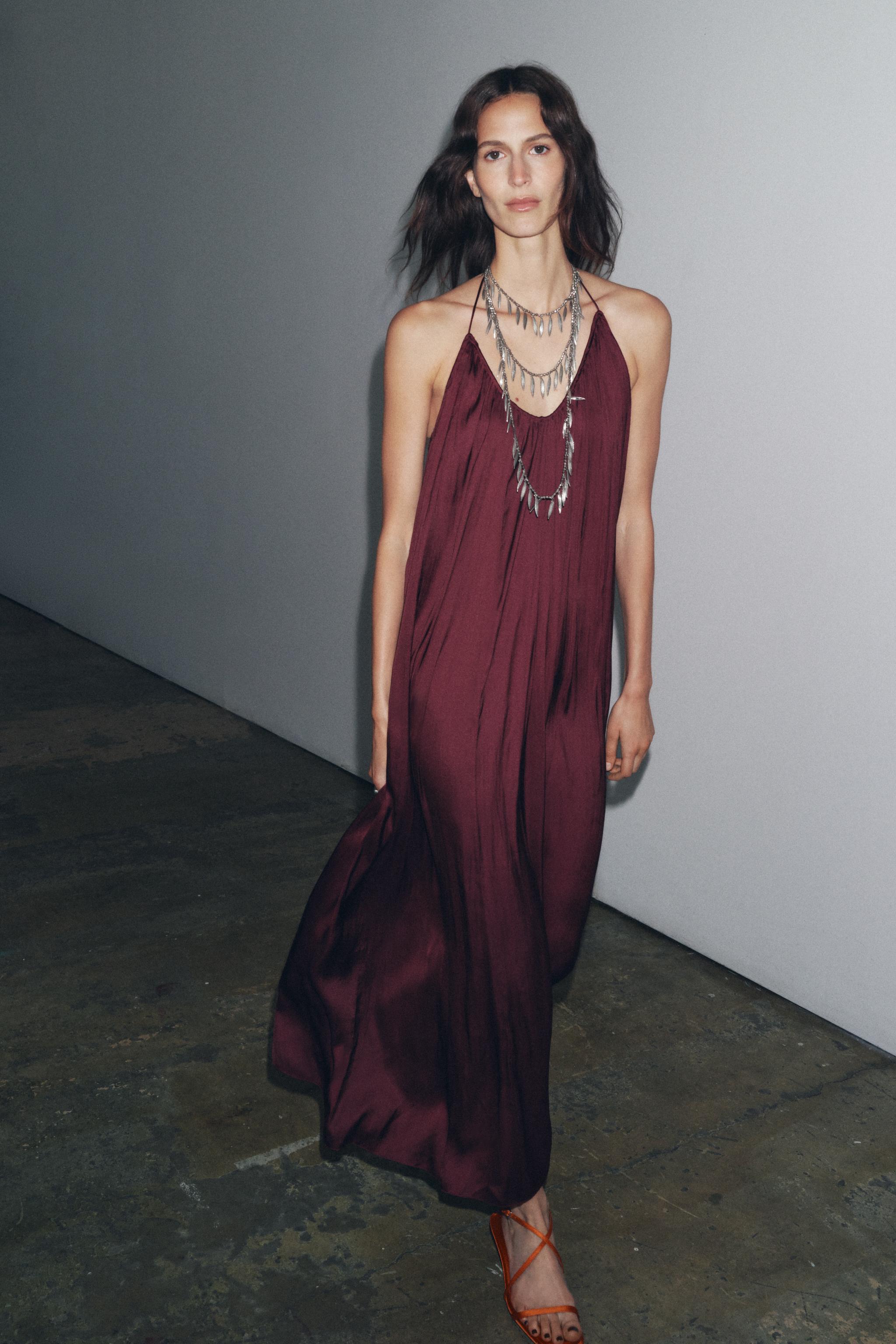 Zw Collection Long Satin Dress