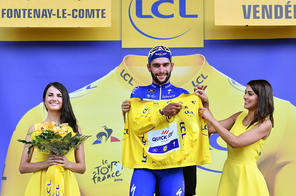 Fernando Gaviria (Quick-Step Floors) wins the opening stage and takes the first yellow jersey at the 2018 Tour de France