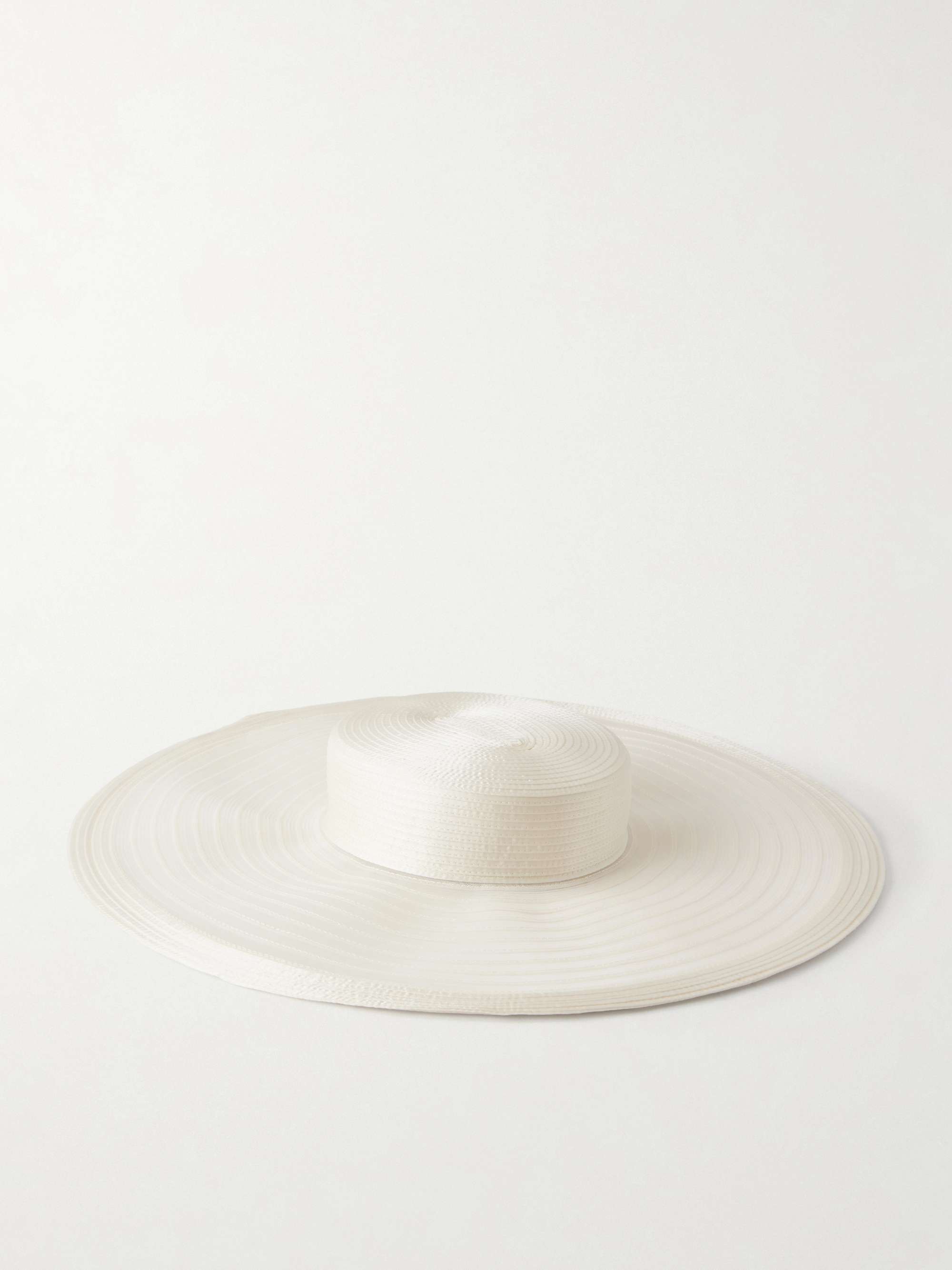 Walton Boater Satin-Trimmed Crinoline Sunhat