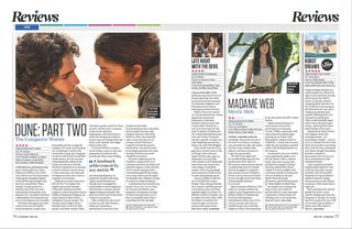 Two film review pages.
