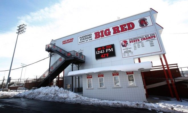 Harding Stadium, home of the Steubenville High Big Red football team in Steubenville, Ohio.