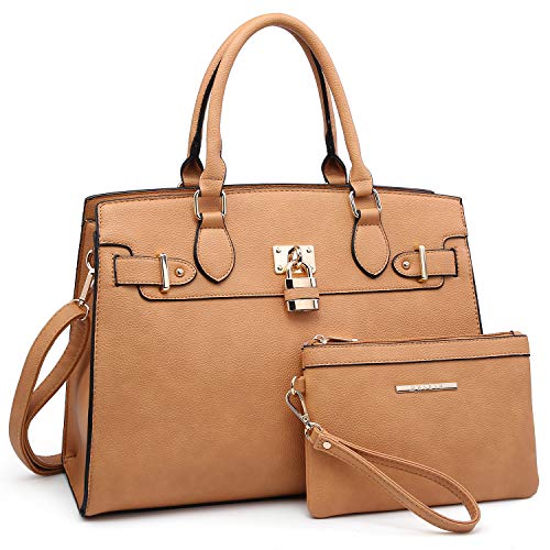 Dasein Women Handbags and Purses Ladies Shoulder Bag Top Handle Satchel Tote Work Bag With Wallet Size: L