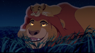 Simba and Mufasa in The Lion King