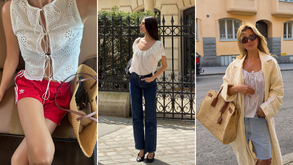 Not Button-Downs, But Not Tanks—The Prettier Top Parisians Always Wear With Jeans and Denim Shorts