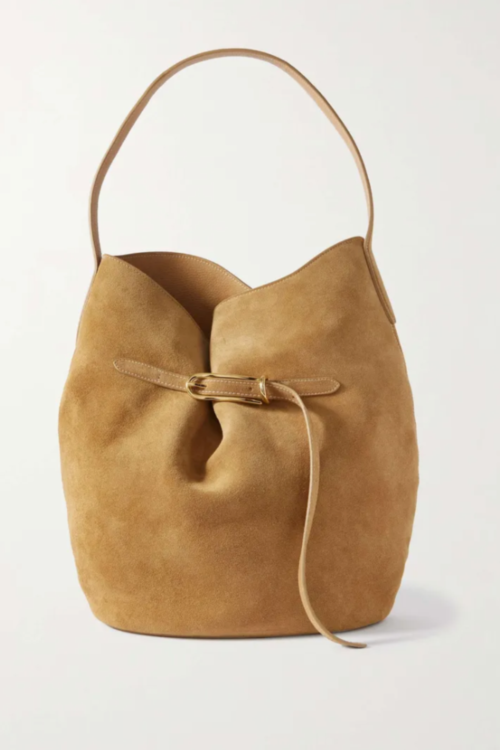 LIFFNER, Buckled Suede Bucket Bag