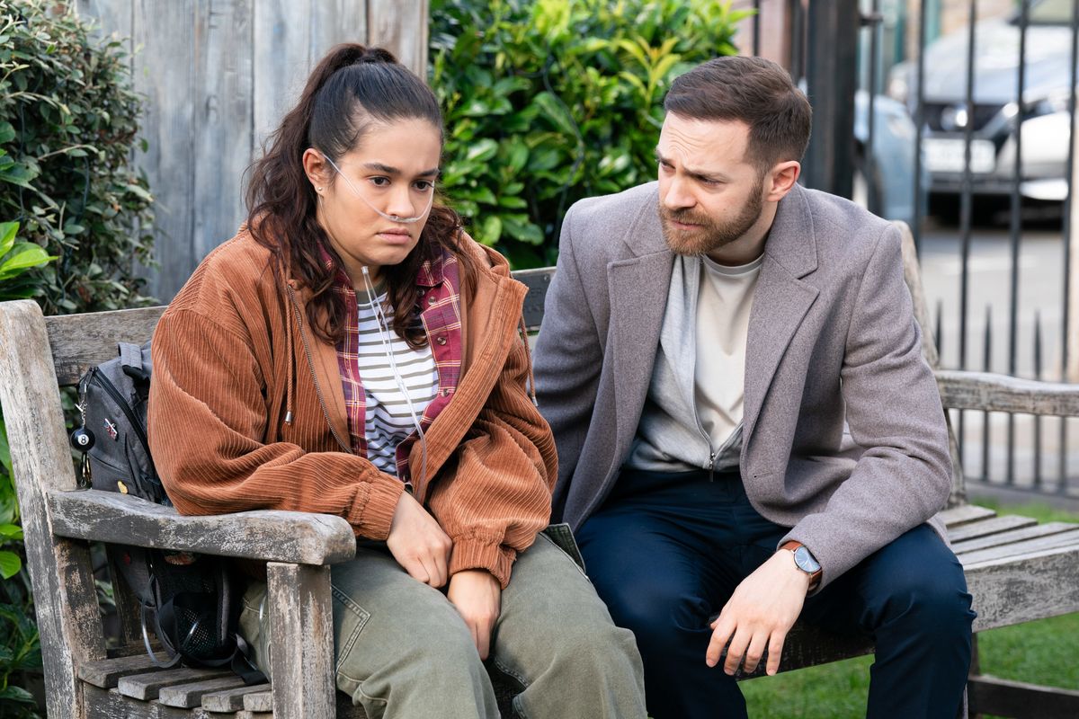 Dean Wicks with daughter Jade Green in EastEnders