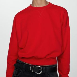 Red sweatshirt from Mango