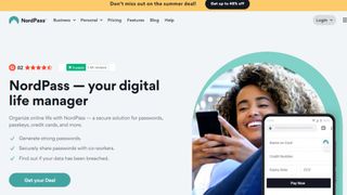 NordPass website screenshot.