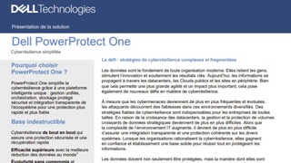 Fiche de pr&eacute;sentation de la solution Dell PowerProtect One