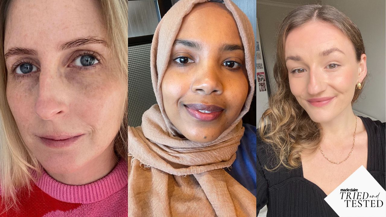 Charley Williams-Howitt, Zeynab Mohamed and Ally Head testing the l&#039;oréal infallible foundation