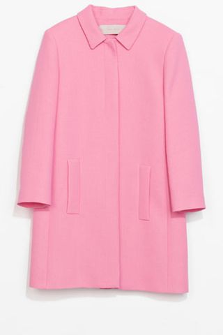 Zara Pink Drape Neck Coat, £79.99
